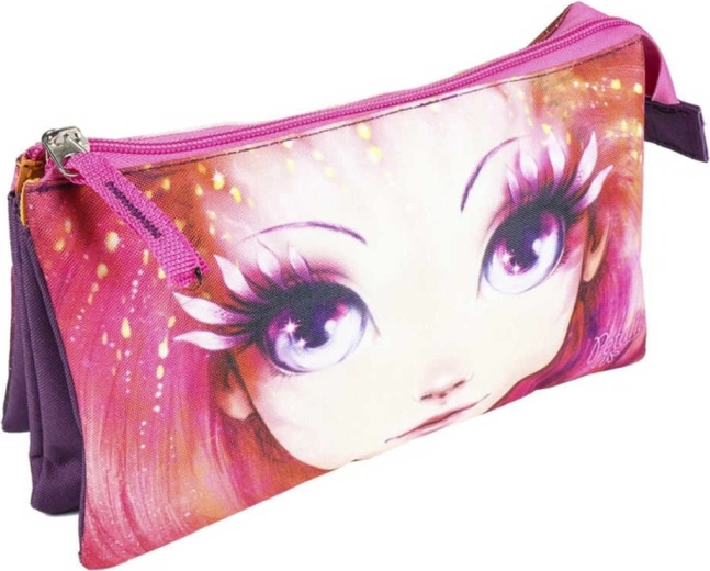 Školní penál pro dívky Nebulous na zip se 3 kapsičkami 23 × 13 cm - 1 kus