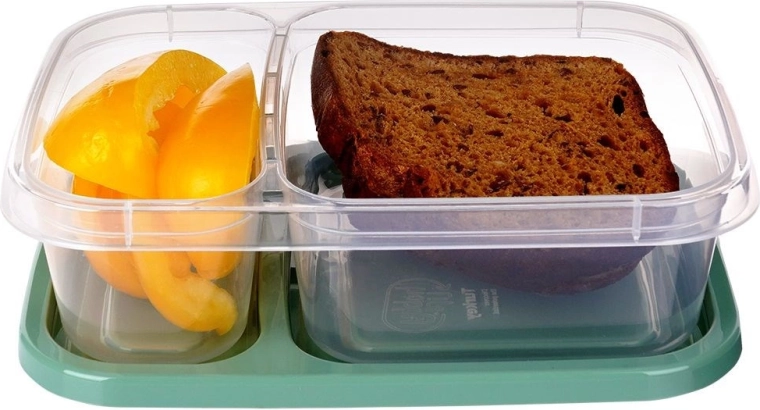 Dvě oddělené přihrádky pro dokonale uspořádaný oběd