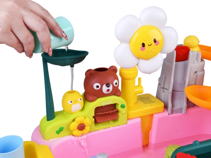 Skluzavka, kaskády a točící kolečka