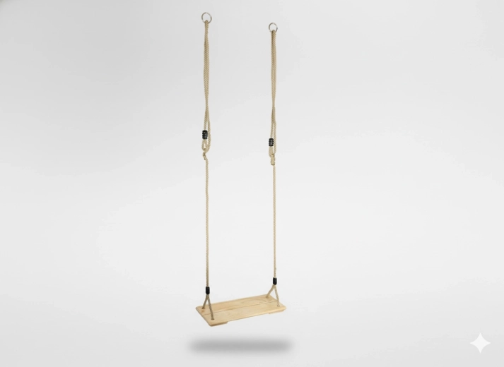 Dřevěná dětská houpačka 45 × 19,5 × 1,6 cm