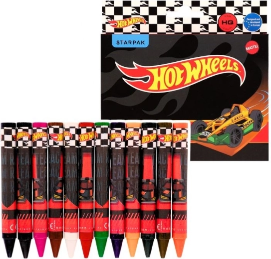 Jumbo voskovky Hot Wheels 12 barev - 1 kus