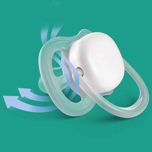 Philips AVENT šidítko Ultra air neutral 6–18 měsíců, modré – 2 ks