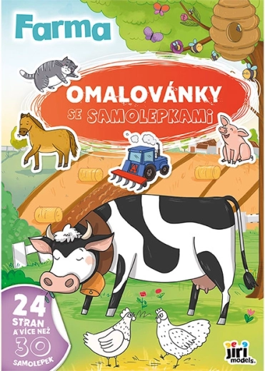 Omalovánky A4 se samolepkami Farma