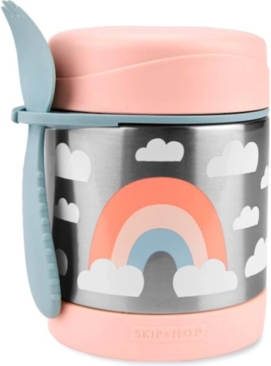 Skip Hop Spark Style termoska na jídlo se lžičko-vidličkou duha 325 ml