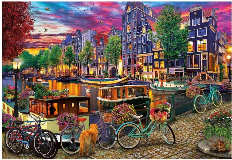 Educa Puzzle Jízdní kola v Amsterdamu 6000 dílků