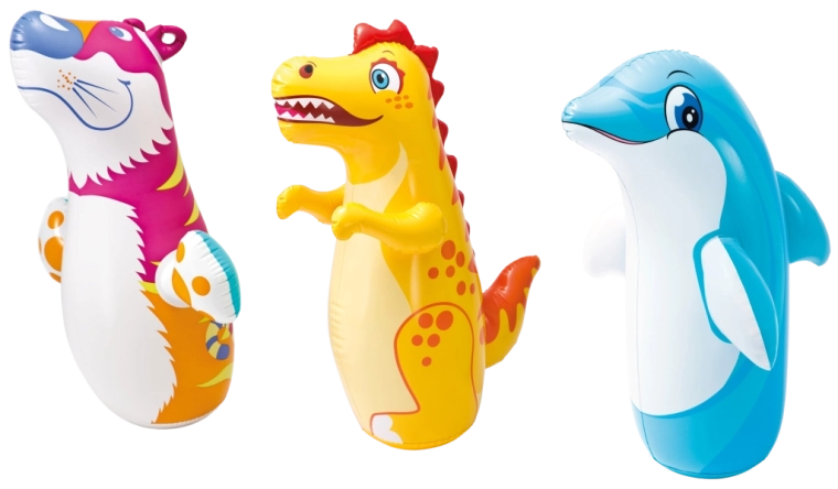 Nafukovací boxovací zvířátko 97 × 61 cm, 3 druhy