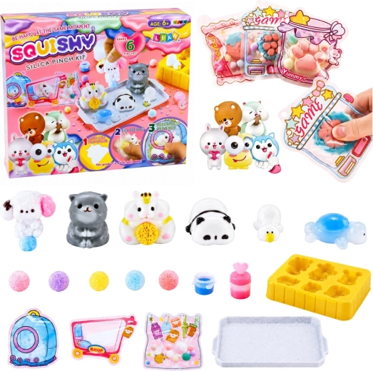 Kreativní sada na výrobu squishy zvířátek DIY se silikonovou hmotou