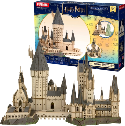 Puremind Harry Potter dřevěné 3D puzzle Hogwarts – Velká síň