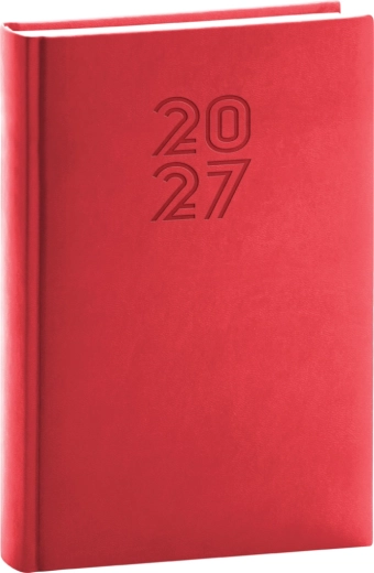 Notique Aprint denní diář 2027 červený 15 × 21 cm