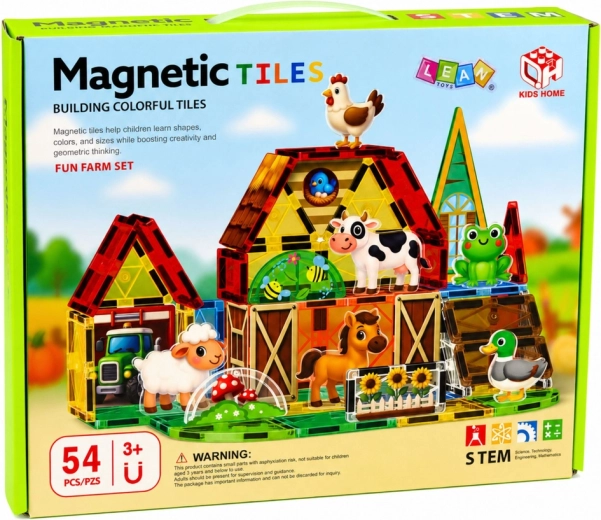 Pevné magnety a průhledné barevné dílky