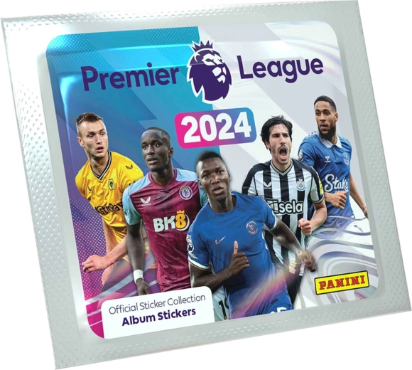 Panini Premier League 2024 sběratelské samolepky – balíček 5 ks