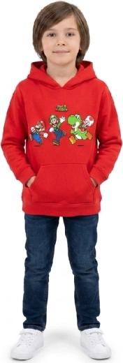 Červená mikina Super Mario – Velikost: 104