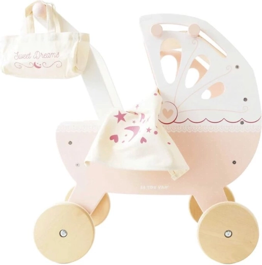 Dřevěný kočárek pro panenky Sweet Dreams Le Toy Van