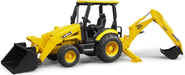 Bruder traktor JCB MIDI čelní nakladač s bagrem