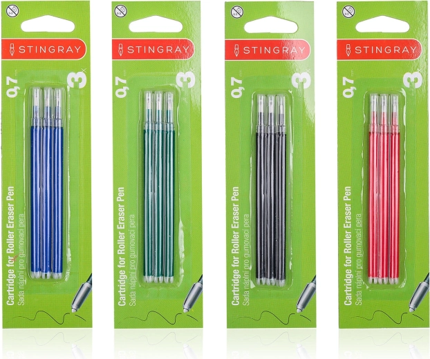 Náplně do gumovacího pera 0,7 mm, mix barev (3 ks)