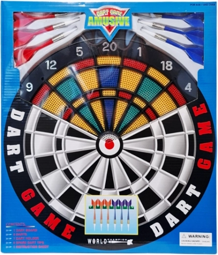 Terč na šipky 35 cm se sadou 6 šipek