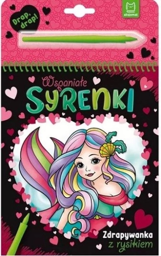 Wspaniałe syrenki – zdrapávací obrázky se škrabátkem