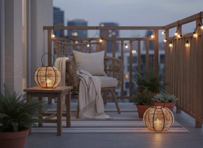 Atmosféra na balkoně i terase