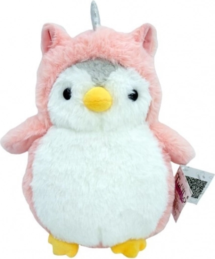 Plyšový tučňák Romek růžový 20 cm