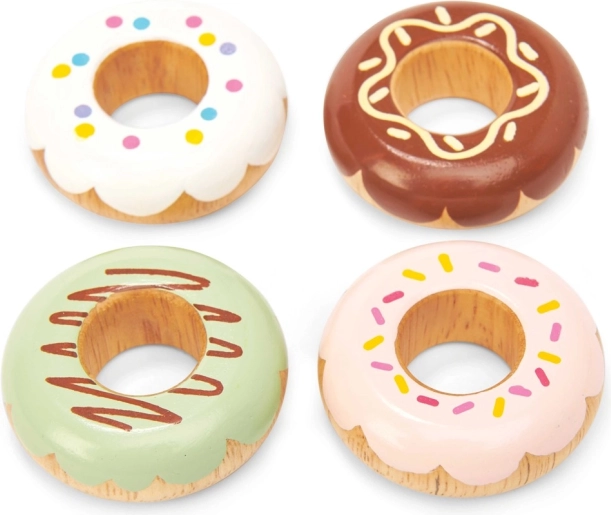 Sada dřevěných donutů