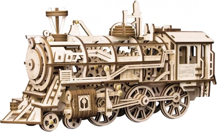 Rokr 3D dřevěné puzzle lokomotiva 350 dílků