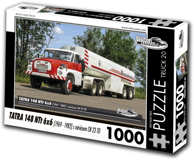 Retro-auta puzzle truck tatra 148 ntt 6x6 s návěsem – 1000 dílků