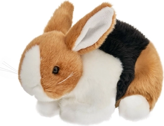 Plyšový králíček hnědo-černý 18 cm