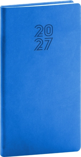 Notique kapesní diář Aprint 2027 modrý 9 × 15,5 cm