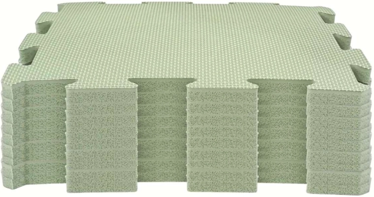 NIDO NIDO pěnová hrací podložka puzzle 9 dílů sage green