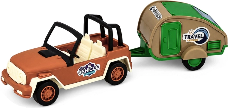 Realistická sada na cestování: auto + karavan
