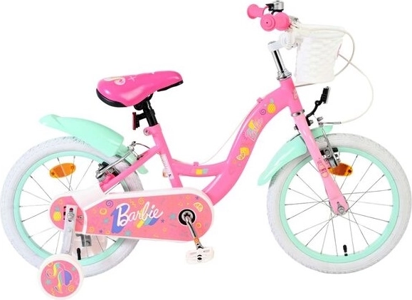 Dětské kolo Barbie 16" v pastelových barvách