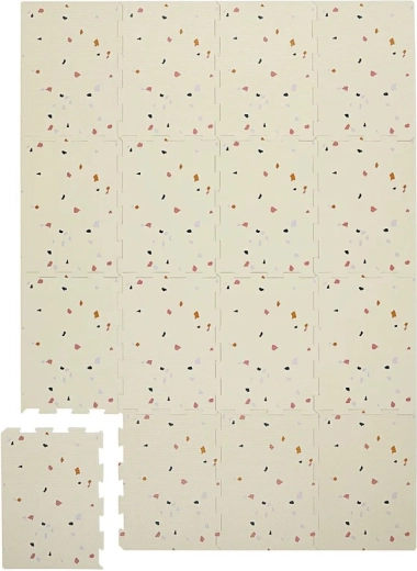 3 Sprouts pěnová hrací podložka terrazzo cream