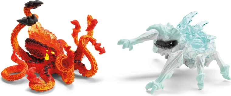 Schleich Eldrador creatures: ledový brouk vs. ohnivý kraken