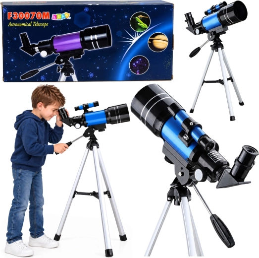 Dětský astronomický refraktorový dalekohled 70 mm se stativem a zvětšením 150×