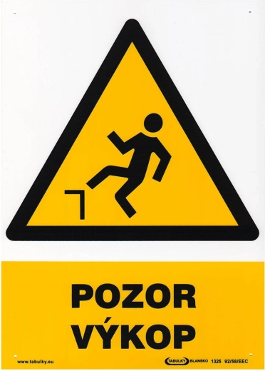 Bezpečnostní tabulka POZOR VÝKOP A4 plast
