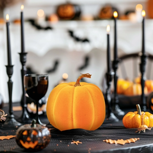 Halloweenská dekorace dýně oranžová 16,5 cm