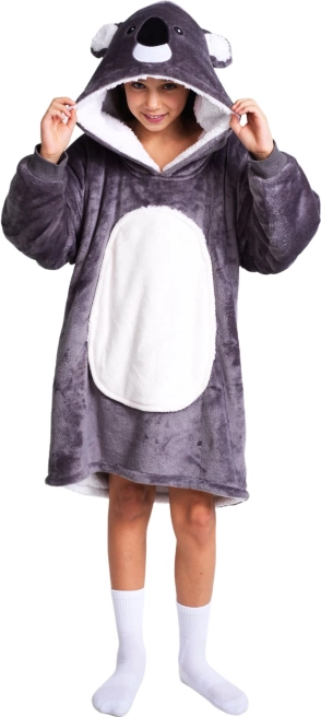 Cozy Noxxiez koala – hřejivá mikinová deka s kapucí pro děti 7–12 let