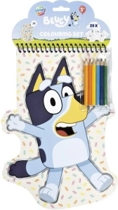 Bluey omalovánky se samolepkami a pastelkami (6 ks)