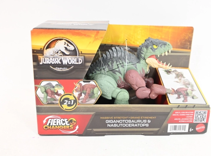 Jurassic World figurka dinosaura Nasutoceratops 2v1