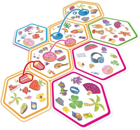 Hexagonální karty pro spojování do řady