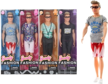 Módní panák v letním outfitu se šortkami a brýlemi 30 cm - 1 kus