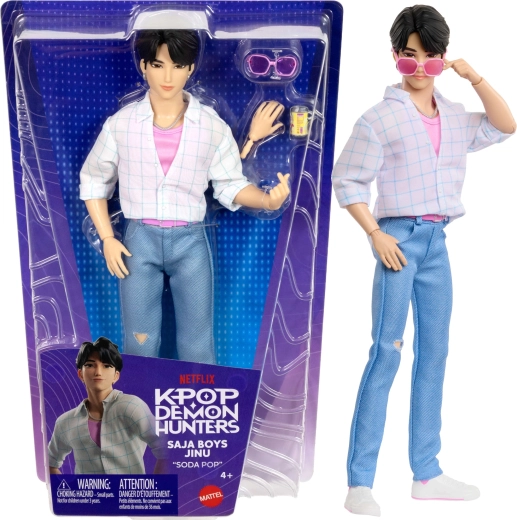 Mattel KPop Demon Hunters Saja Boys Jinu „Soda Pop“ módní panenka 30 cm
