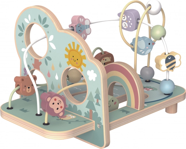 dřevěné korálkové bludiště forest od tooky toy