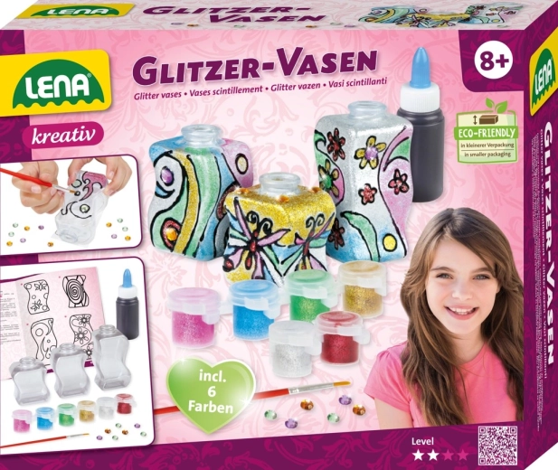 lena malování na sklo – třpytivá kreativní sada pro děti