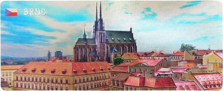 Magnetka Brno – dětská vzdělávací magnet na lednici 6 × 8 cm