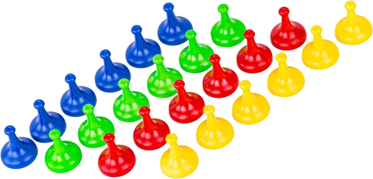 Barevné figurky pro 2–4 hráče