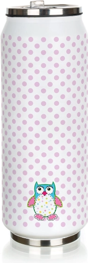 Termoska plechovka Be Cool s motivem sovy 430 ml