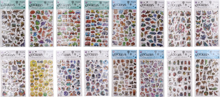 Lesklé nálepky mix