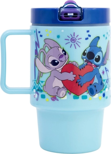 Plastový hrnek s pítkem 530 ml STITCH