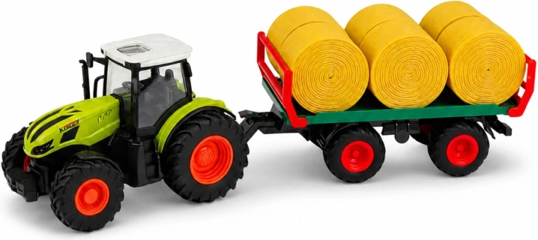 Přívěs a balíky sena pro farmářské scénáře